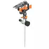 Brandson - Gartensprinkler Rasensprenger Impulsregner - Kreis- und Sektorenregner - 3/4 Zoll - Rasensprenger mit Pulsation – rotierend – mit Schnellkupplung – große Flächen
