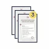 walther design Bilderrahmen blau 21 x 29,7 cm (DIN A4) 3er Pack, New Lifestyle Kunststoffrahmen KV130L3