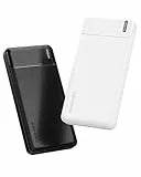Power Bank 10000mAh 2 Stück AsperX Slim Klein Aber Stark Externer Handyakkus, USB C Eingang und Ausgang, Tragbares Ladegerät mit 4 Ports kompatibel mit iPhone, Samsung, iPad, Huawei, AirPods
