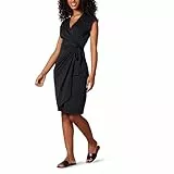 Amazon Essentials Damen Klassisches Wickelkleid mit Flügelärmeln (erhältlich in Übergröße), Schwarz, M