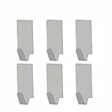 ULTECHNOVO Handtuchhaken Edelstahl Klebehaken Selbstklebend 6 Stück Wandhaken Für Küche Und Bad 2,9x1,6cm Ohne Bohren