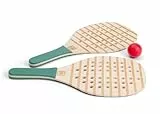 BS Toys Padel-Schläger aus Holz - Indoor- und Outdoor-Spielzeug - Fördert visuell-motorische Koordination, Konzentration und gesunden Wettbewerb - Für Kinder ab 5 Jahren und älter - 2 Spieler