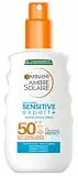 Garnier Sonnenschutz-Spray mit LSF 50+, Wasserfestes und rückstandsloses Spray für empfindliche Haut, Ambre Solaire Sensitive expert+, 1 x 150 ml