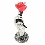 SOLUSTRE Halloween Deko Resin Skelett Hand mit LED Lampe Gothic Skull Licht für Valentinstag und Day of The Dead Romantische Atmosphäre Einfacher Aufstellungs Dekoartikel
