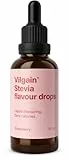 Vilgain Stevia Drops – Natürlicher kalorienfreier Süßstoff, 5 Geschmacksrichtungen, ideal für Getränke, Backen & Diabetiker, ohne Zucker, hitzebeständig, vegan & ergiebig (50ml, Erdbeere)