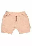 Sterntaler Shorts Leinenoptik - Kurze Babyhose aus Baumwolle in Leinenoptik - Mädchen Sommerhose mit elastischem Bund und Zierknöpfen - Baby und Kinder Bekleidung - Aprikose, Größe 74