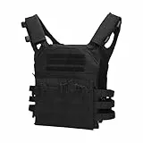 Taktische Weste für Damen und Herren, leichte Airsoft-Brusttrage, Allzweck-Jagdweste für Outdoor, Paintball, Schießen, Kriegsspiel, Airsoft-Kleidung, Schwarz , Einheitsgröße