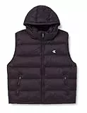 Calvin Klein Jeans Herren LS NYLON ZIP OFF HOOD DOWN PUFFE LV04RD531G Weste, Schwarz (Schwarz), XXL, Schwarz (Black), XXL