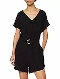 Urban Classics Damen Ladies Short Viscose Belt Jumpsuit T-Shirt, Black, M