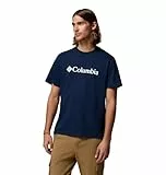 Columbia Men's Basic Logo Tee Short Sleeve T-Shirt, Collegiate Navy/Gem Columbia, XL