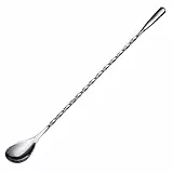 Westmark Barlöffel James – praktisches Bar-Zubehör zum Mixen von Cocktails, hochwertiger Spiral-Löffel für leckere Longdrinks, langer Stiel – Edelstahl 18/8, Silber