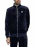 FILA Herren Trainingsjacke Aus Velours „Irving 2“, Navy/Gardenia, S