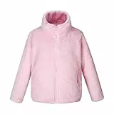 duxyoz Fleecejacke für Jungen und Mädchen, Winter, Sherpa-Mantel, leicht, durchgehender Reißverschluss, lässig, Sweatshirt, gemütlich, warm, flauschig, Kunstfellmantel, Stehkragen, langärmelig