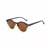 ZENOTTIC Sonnenbrille Polarisiert Rund Retro Klassisch UV 400 Schutz Vintage Rahmen f¨¹r Herren Damen ¡­ (BRAUN + TEE)
