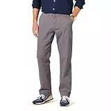 Amazon Essentials Herren Legere Stretch-Chinohose mit klassischer Passform, Dunkelgrau, 42W / 32L