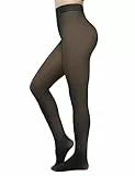 KBVOT Thermo Strumpfhose Damen Winter Gefütterte Thermostrumpfhosen Fleece Wärme Dicke Strumpfhosen Durchscheinend Pantyhose High Waist Dicke Leggins