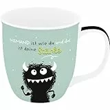 H:PPY life Tasse Monster Stark | kleine Kaffeetasse, Porzellan, 32 cl | Becher mit Spruch, lustiges Geschenk | 74737