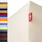 r-up Passt Spannbettlaken 180x200-200x220 bis 35cm Höhe viele Farben 100% Baumwolle 130g/m² Oeko-TEX stressfrei auch für Boxspringbetten (Natur)