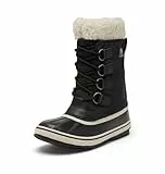 Sorel Damen Winter Carnival Boot WP wasserdichte Schneestiefel, Black, Stone, 39 EU