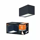 LEDVANCE SMART+ WI-FI WIDE BRICK RGB 14,5cm- dimmbare LED Wandleuchte dunkelgrau mit hochwertigem Aluminium-Gehäuse, rechteckig, RGB-Farbsteuerung, 14W, 3000 Kelvin warmweiß, 600 Lumen, IP44