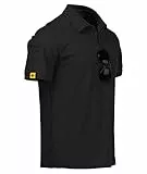 JACKETOWN Poloshirts Herren Kurzarm Atmungsaktives Schnelltrocknend Poloshirts Männer Sommer Knopfleiste T-Shirts Männer Casual Sport Shirt Basic Regular Fit Golf Polohemd(Blau-L)