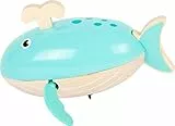 small foot Wasserspielzeug Aufzieh-Wal aus Holz, Aufziehspielzeug fürs Wasser, für Kinder ab 24 Monaten, 11659