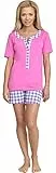 Be Mammy Damen Schlafanzug Stillpyjama J5ST3N2 (Rosa-1, L)