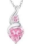 LOUISA SECRET Kette Damen Infinity Herz Anhänger,Geburtsstein Flamme des Herzens Halskette für Damen Valentinstag Weihnachten Geburtstag Schmuck Geschenk für Frauen Mama Frau