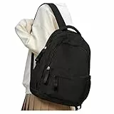 HYC00 Rucksack Damen Schule Schulrucksack Teenager Mädchen College Laptop Rucksack Damen 14 zoll Schulranzen Tagesrucksäcke Schultasche Casual Daypacks Reiserucksack für Schule School Backpack,Schwarz