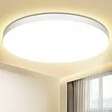 Deckenlampe LED Deckenleuchte Flach Ø28cm 24W,4000K, LED Lampen 2000LM, IP44 Wasserfest Rund Wohnzimmerlampe Decke Schlafzimmer Modern Schlicht Ultra Dünn für Badezimmer/Wohnzimmer/Balkon/Keller/Flur
