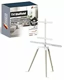 SCHWAIGER TV-Ständer mit Soundbarhalter I TV-Staffelei für Flachbildschirme bis 65 Zoll I Bodenständer für Fernseher I schwenkbar & bis 35 kg belastbar I Echtholzfüße mit Kabelführung