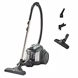 AEG CLEAN 6000 ÖKO AL61C2ÖKO Staubsauger beutellos / 60% Recyclingmaterial / 550 W / Zusatzdüsen / Softräder / einfache Handhabung / 74 dB(A) / 12m Aktionsradius / 1,6 Liter Staubbehälter / Schwarz