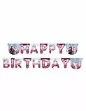 Procos 91132 - Girlande Happy Birthday, Frozen 2, Länge 2 m, Buchstaben-Girlande, Schriftzug, Hänge-Dekoration, Geburtstag, Mottoparty