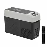 Alpicool KCF15 15L Kompressor Kühlbox Tragbar für Auto, LKW, Kompakter Camping Kühlschrank 12/24V DC Kühlbox für Reisen, Lebensmittel & Getränke, Leichtes Design