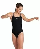 Arena Solid Swim Pro Team Einteiliger Badeanzug für Damen, Schnelltrocknende, Sportliche Bademode aus Arena MaxLife Eco-Gewebe mit Maximaler Chlorbeständigkeit und 50+ UV-Schutz