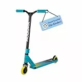 HUDORA Stuntscooter Kids - 360° Lenkung - Tretroller - ABEC 9 Kugellager - Robuster Funscooter, Kickscooter, Stunt Scooter, Trick Roller, Cityroller - ca - 6-10 Jahre - 14058 - Blau