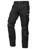 PUMA Workwear Precision X - Arbeitshose Herren - Premium Arbeitskleidung mit vielen Taschen und verstärkten Kniepartien - Funktionshose mit Stretch für Handwerk und Baugewerbe - Schwarz - 48
