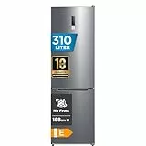 Midea MDRB424FGE02OA Kühl-/Gefrierkombination/188 cm Höhe/NoFrost/LED-Beleuchtung/Hochwertiger GMCC-Kompressor/Elektronische Steuerung/Zuverlässige Gefrierleistung/235 kWh/Jahr/224L Kühlteil