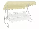 ANGERER Freizeitmöbel GmbH Hollywoodschaukel Sonnendach - passend für viele 3-Sitzer Hollywoodschaukeln - Schaukeldach Made in Germany (PE beige, 210 x 145 cm)