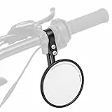 KEMIMOTO CNC Motorrad Spiegel E24 Geprüft, 360° Drehbar, 1 Stück Runde Lenkerendenspiegel, Motorradspiegel Kompatibel mit Meisten Motorrädern, ATV, Scooter, Roller