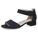 CAPRICE Damen Sandale mit Absatz aus Leder, Blau (DK OCEAN SUEDE), 38 EU