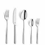 Amefa Fresh Besteckset 12 Personen, 60-teiliges Besteck Set, Edelstahl Rostfrei, Besteck Spülmaschinenfest, Essbesteck, Tafelbesteck