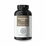 NATURE LOVE® Magnesiumoxid - 365 Kapseln – 660mg (davon 400mg elementares Magnesium) pro Kapsel – laborgeprüft, hochdosiert, vegan, in Deutschland produziert