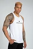 Gorilla Wear - Carter Stretch Tank Top - weiß - Bodybuilding Sport Alltag Freizeit mit Logo Aufdruck leicht und bequem für optimale Bewegung aus Baumwolle und Elasthan, XXL