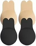 Klebe BH Push up Sticky Bra Rückenfrei Trägerloser BH Ohne Träger Klebe-BHS,Nippelpads,Unsichtbar Klebebh Strapless Invisible Wiederverwendbare Bra Große Brust Nipple Cover für Rückenfrei Kleidung(L)