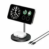 Anker MagGo 15W Magsafe Ladegerät kompatibel, 2-in-1 Induktive Ladestation, Qi2 Wireless Charger für iPhone 16/15/14/13/12, AirPods Pro, Mit 1,5m USB C Kabel, ohne Netzteil