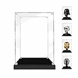 icuanuty Acryl Vitrine für Lego 75349 Captain Rex Helm, Staubdichte Vitrine für Modelle Sammlerstücke Geeignet für LEGO Helmmodelle 75328/75304/75349/75350/75327/75351，20x20x25 cm (Nur Vitrine)