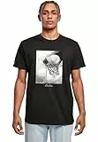 Mister Tee Herren T-Shirt Ballin 2.0 Tee, T-Shirt mit Fotoprint für Männer, Regular Fit, Streetwear, Black, L
