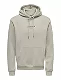 ONLY & SONS Herren ONSCURATED REG Hoodie Sweat Kapuzenpullover, Silver Lining, M