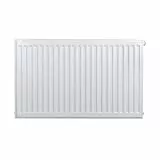 Belrad® Heizkörper Typ 22 | flacher Universalheizkörper mit 6 Anschlüssen | modern, kompakt & energiesparend | Wandmontagefähig | ideal für Wohnzimmer, Bad & Gäste-WC | Flachheizkörper weiß 90x60 cm